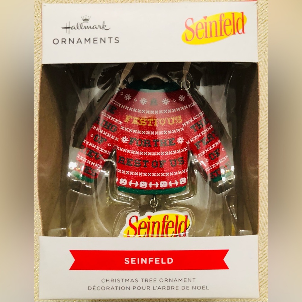 NIB Hallmark Seinfeld Festivus for The Rest of Us Sweater Christmas Ornament 🎄